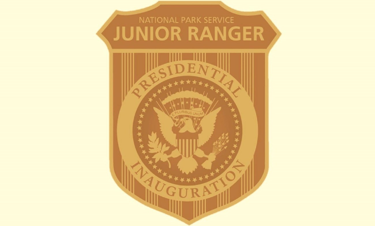 Junior Ranger badge with the president's seal reading "Presidential Inauguration"
