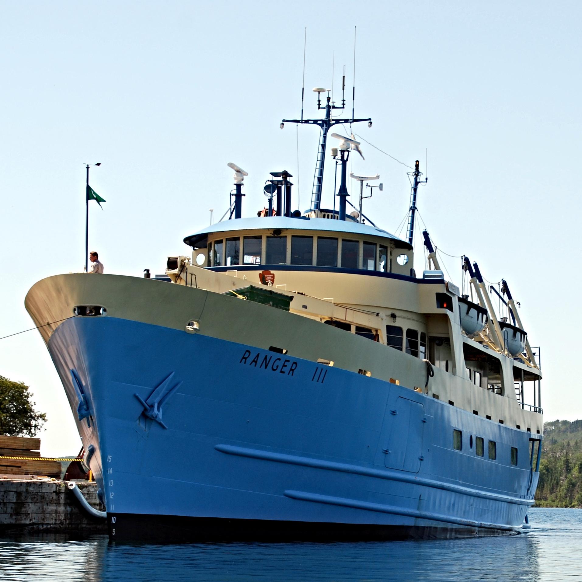 RANGER III docked at Mott Island on Isle Royale. 