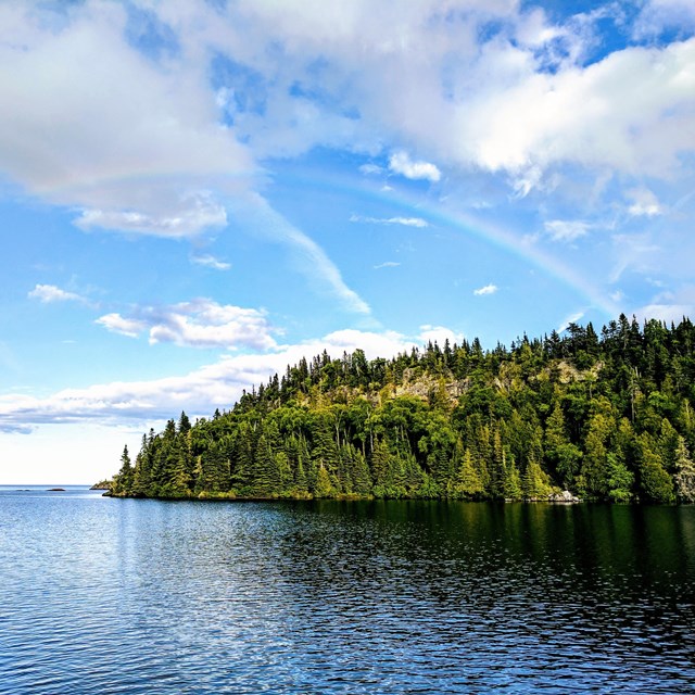 rainbow over Chippewa Harbor