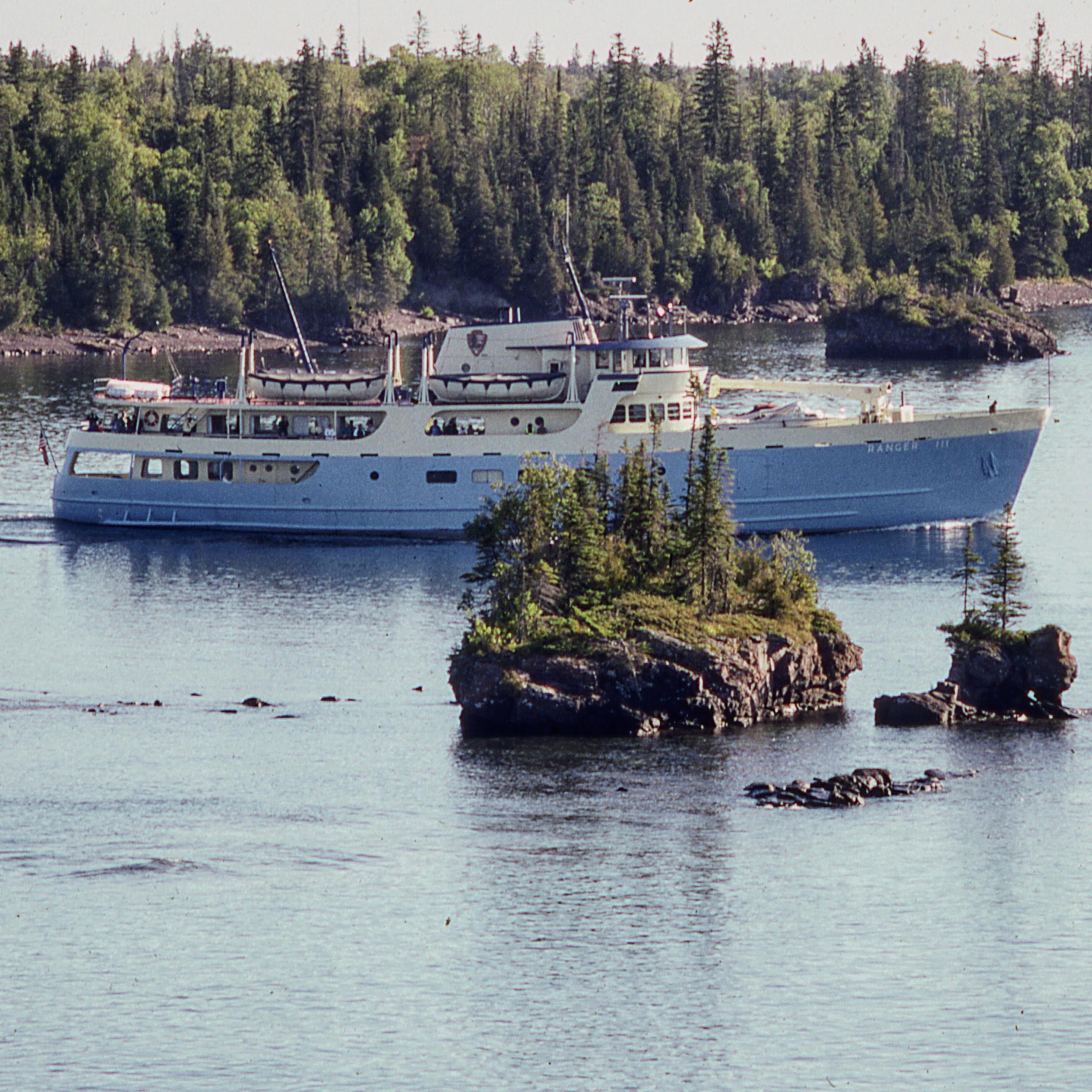 Ranger III navigating through the Rock Harbor channel