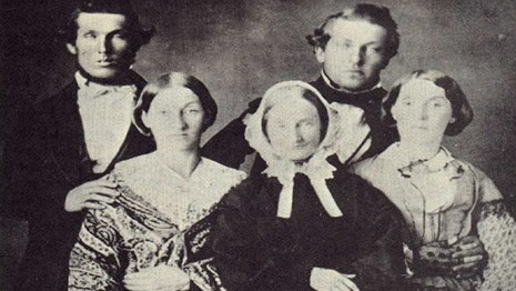 this black and white photo shows any early Garfield family