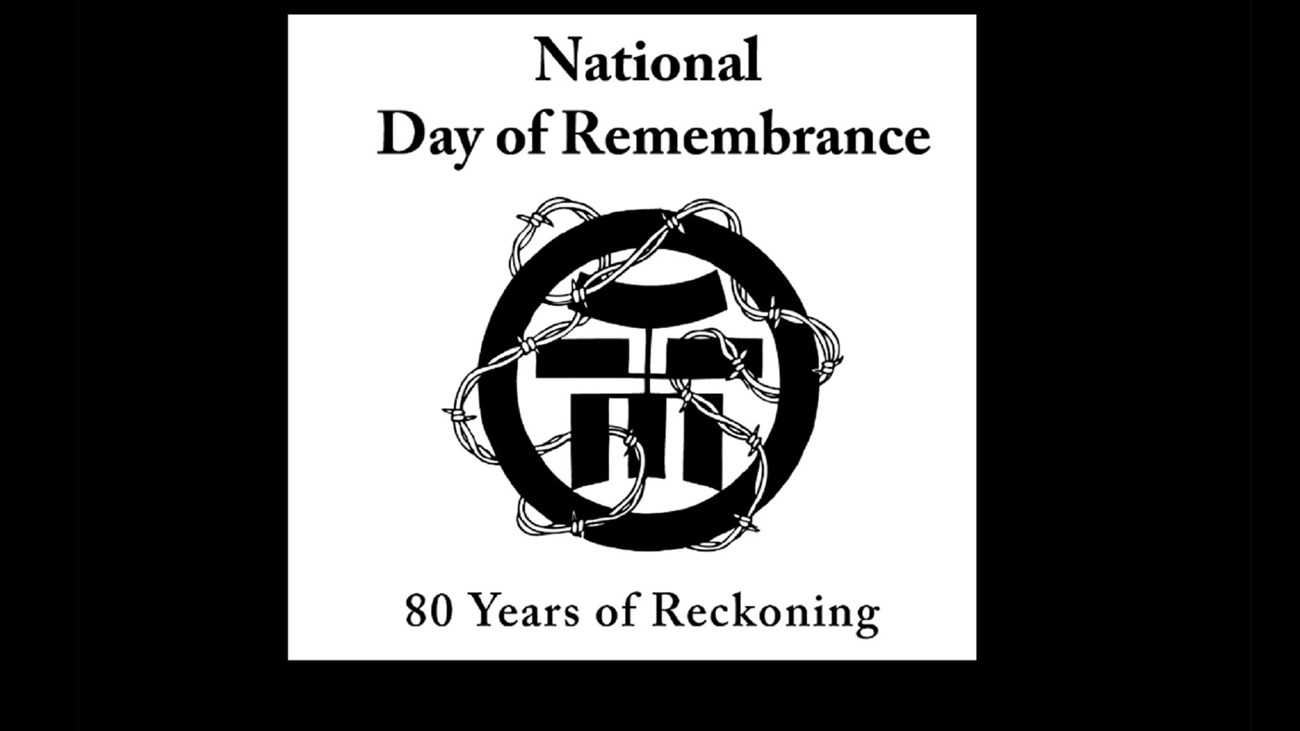 Logo for the Day of Remembrance including text reading "Day of Remembrance. 80 Years of Reckoning"