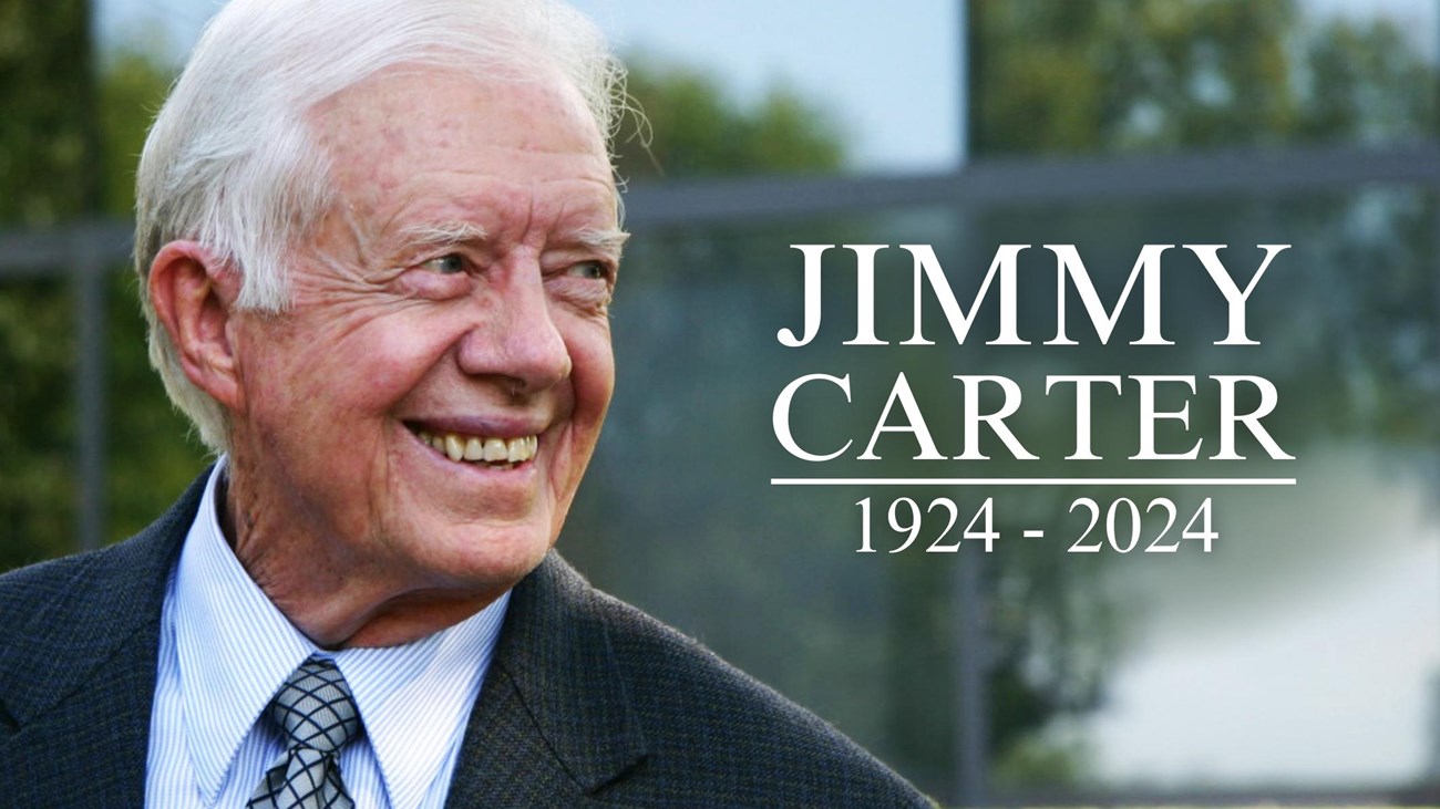 President Jimmy Carter, Text: Jimmy Carter 1924-2024