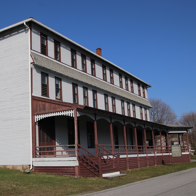 A large 3 story building