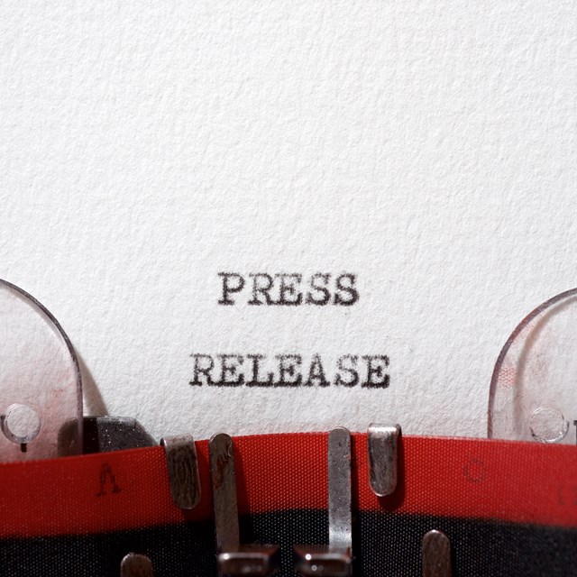 Page in a type writer that states 