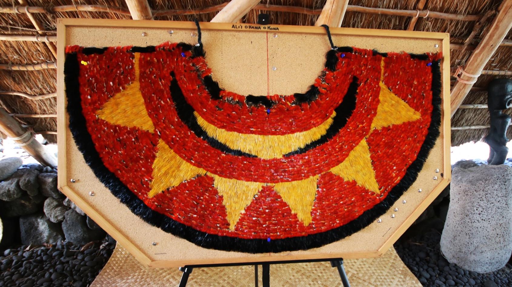 Traditional Hawaiian feather cloak