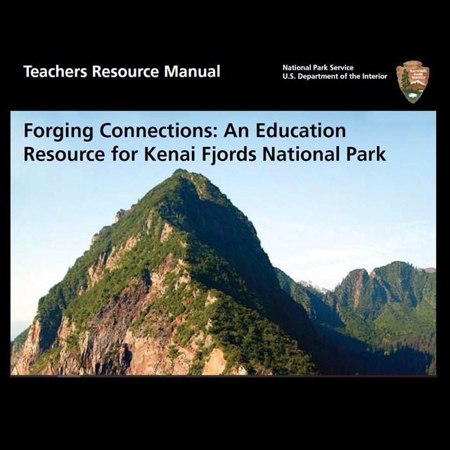 Title page of teacher resource manual with title and picture of mountains with blue sky.