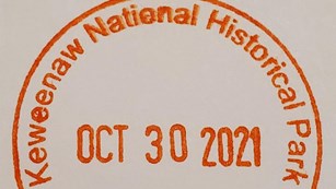 Keweenaw National Historical Passport stamp 2021