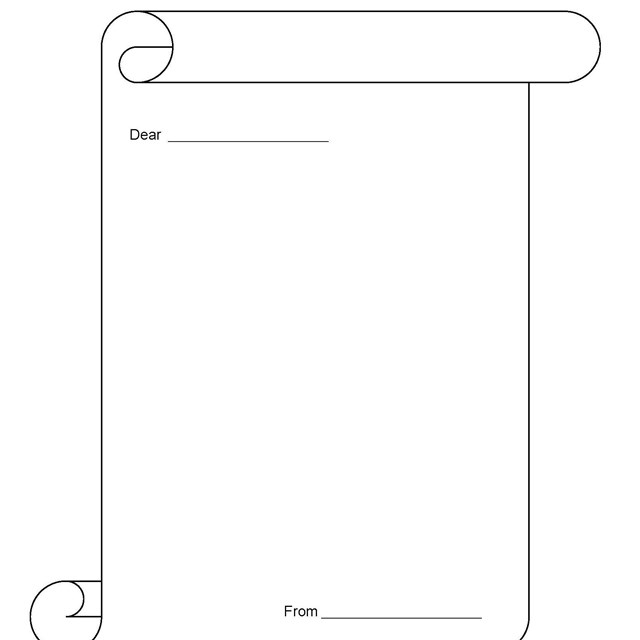 A blank letter with the word 