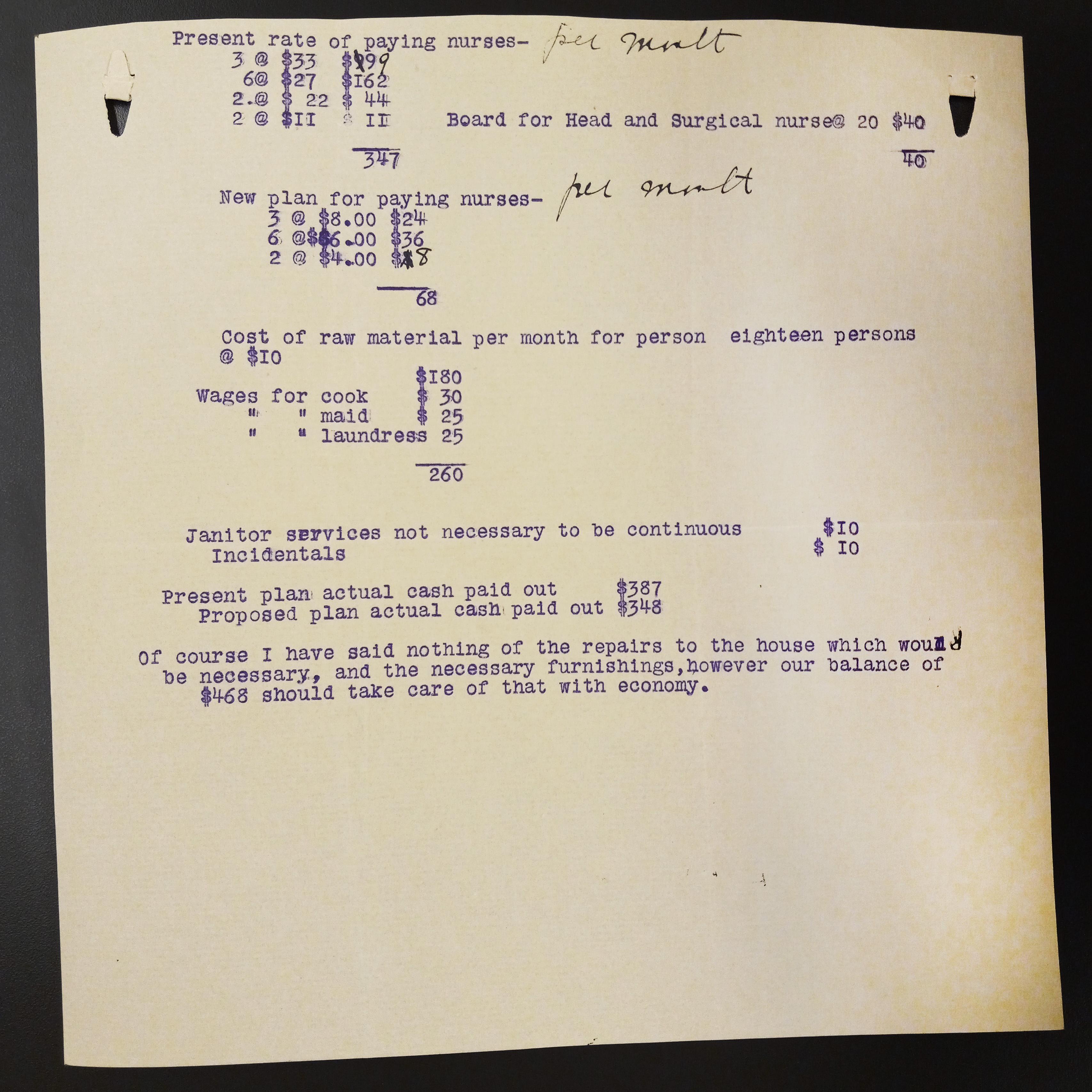 A historic document from the MTU Archives.