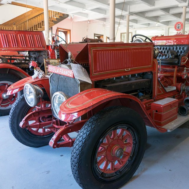 An antique firetruck