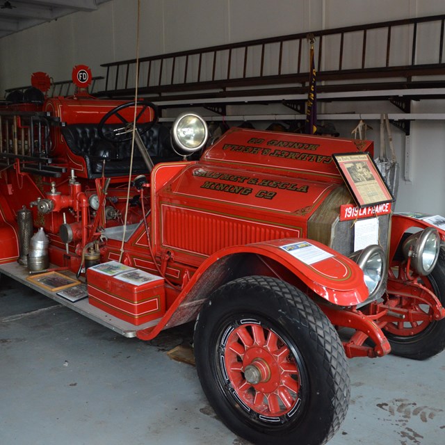 An antique firetruck