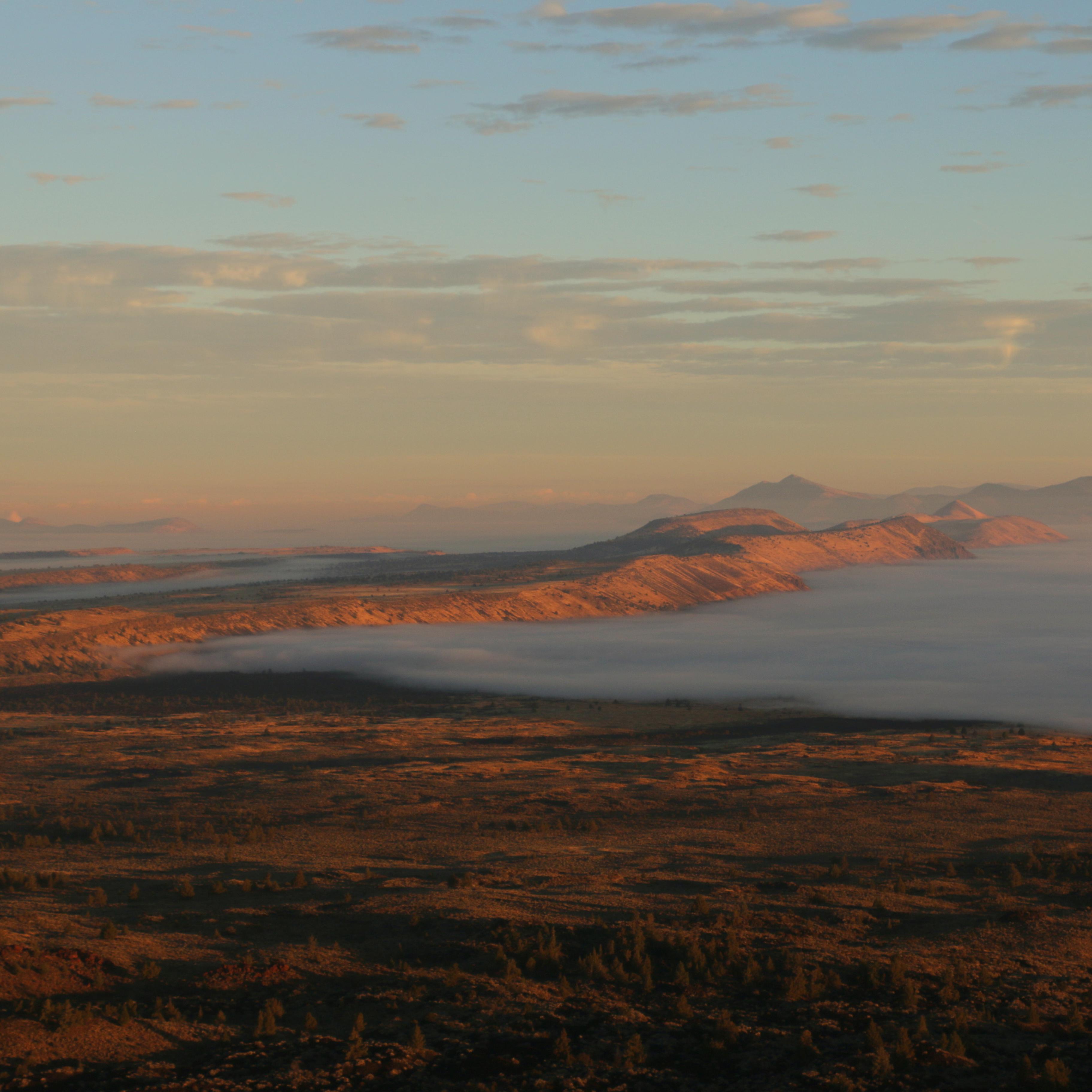 View of the beautiful lands of Lava Beds.