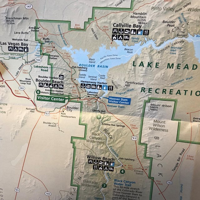 Map of Lake Mead. 