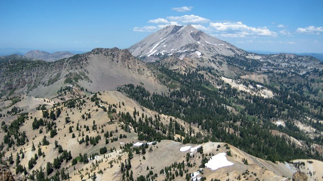 semi-arial view of mountain ridgelines