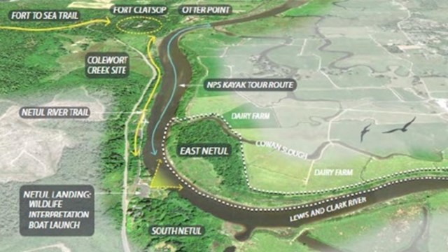 A map of the area to be restored