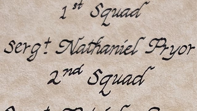 Parchment listing the three Sergeants of the Lewis and Clark Expedition