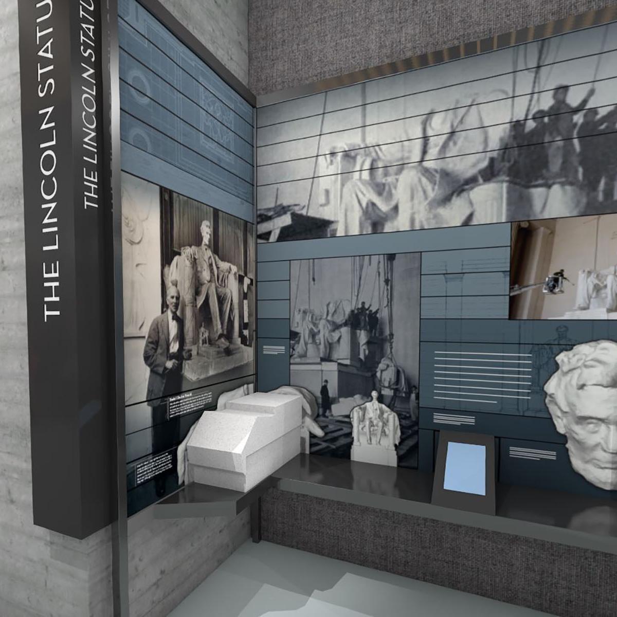 An artist's rendering of a Lincoln Memorial museum.