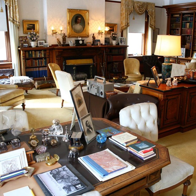 Home office room in a historic house