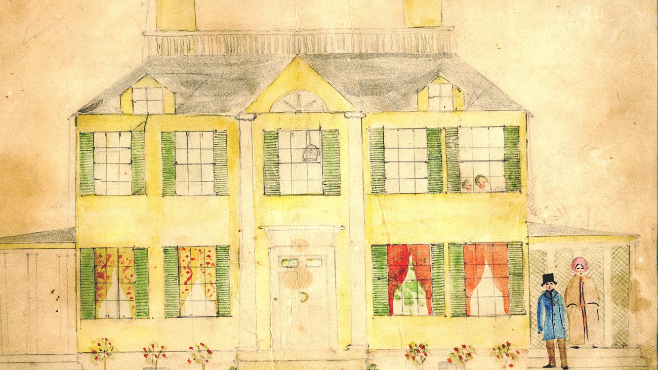 Child's drawing of the Longfellow House