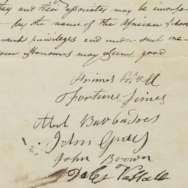 Handwritten 19th century petition