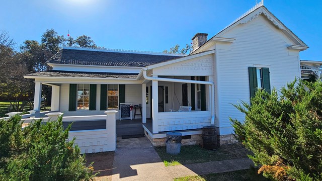 White house with big front porch