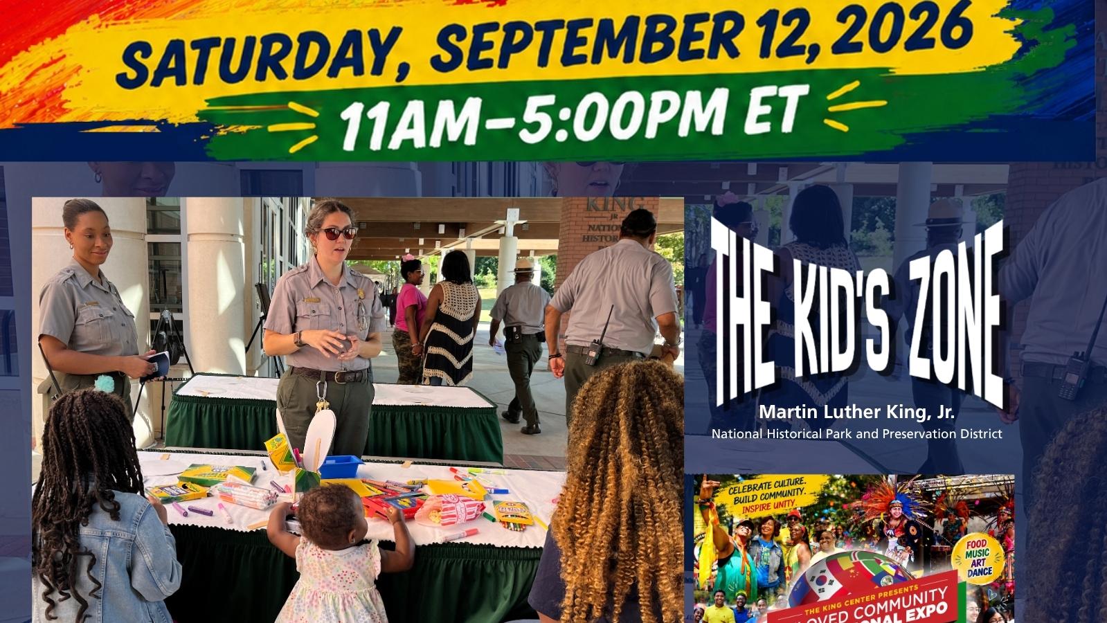Flier for BCIE Kid's Zone 2026
