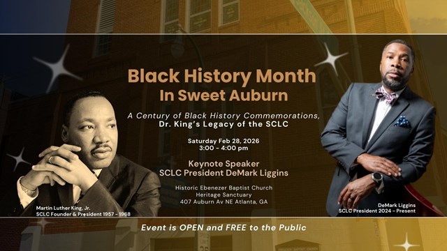 Flier for Black History Month Event-SCLC current President as Keynote Speaker