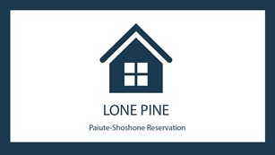 Lone Pine Paiute-Shoshone Tribe logo blue house