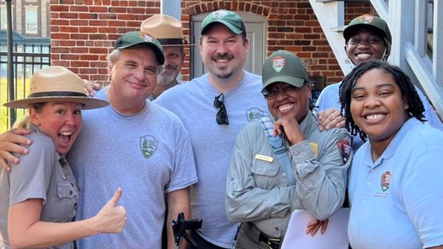 Group of Rangers posing for a photo