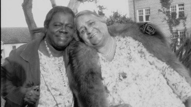 Maggie L. Walker and Mary McLeod Bethune sitting together in Florida