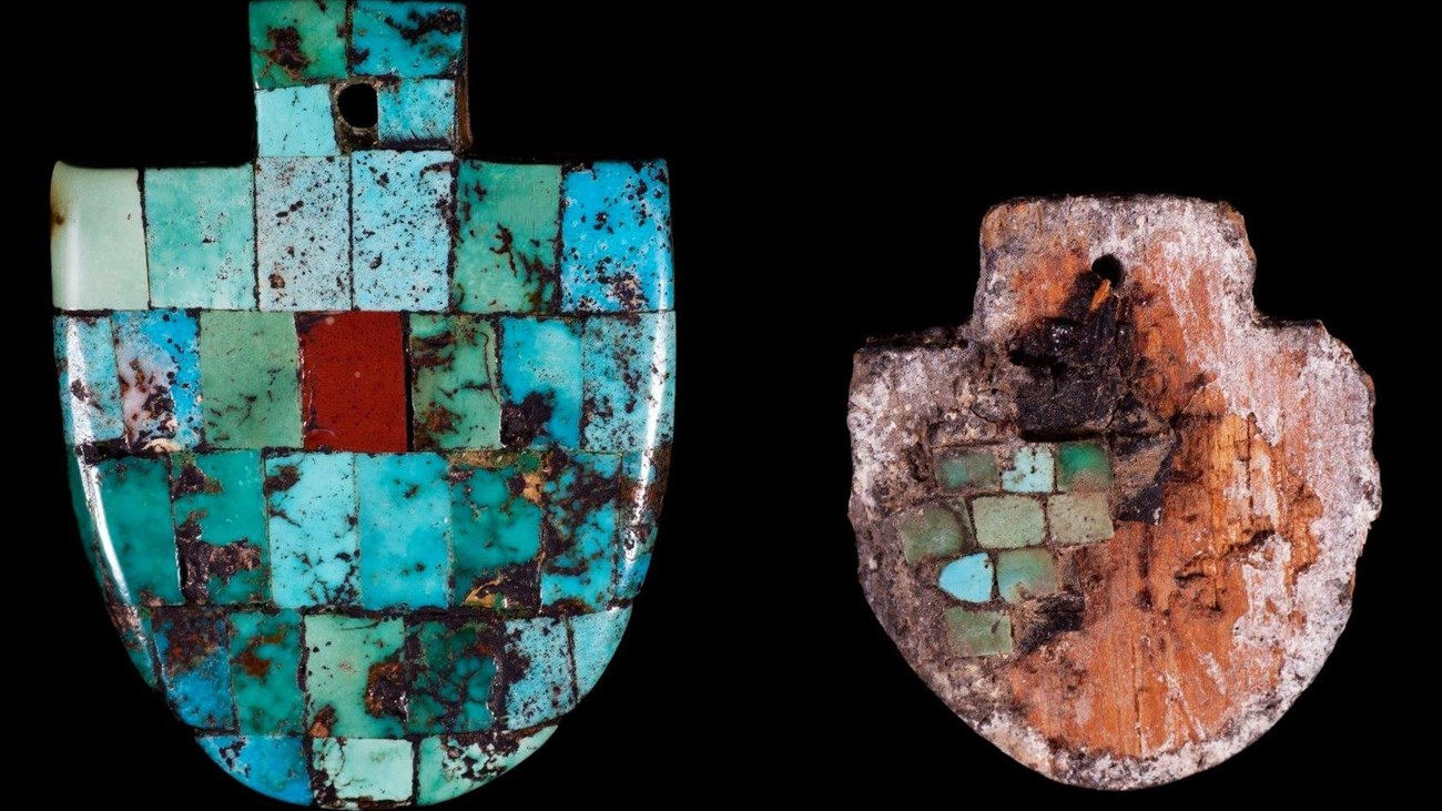 Ancient turquoise jewelry made by the Sinagua