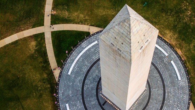 the washington monument from above