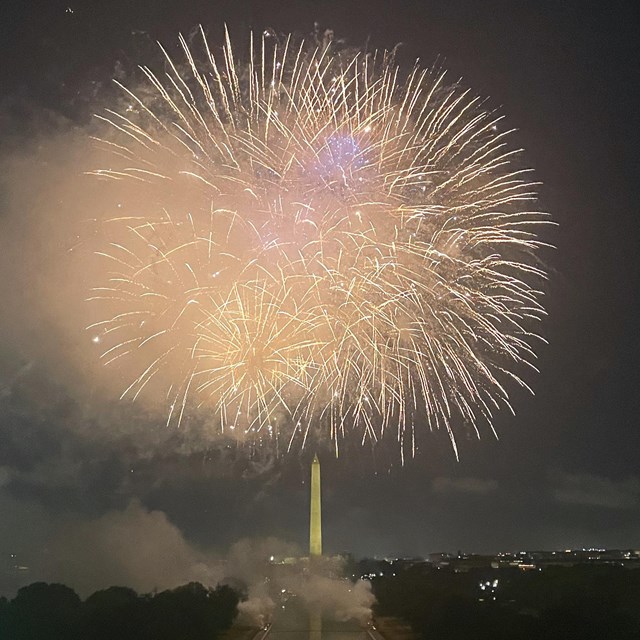 Fireworks above National Mall