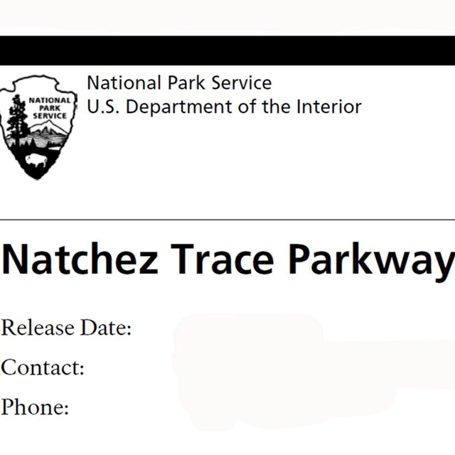A black and white image with a black bar, NPS arrowhead logo and text indicating its a news release.