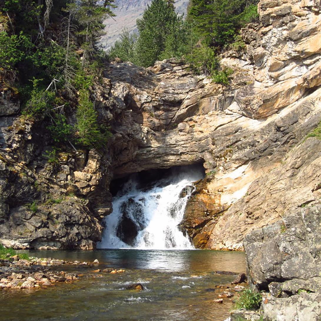 Waterfall at Glacier National Park