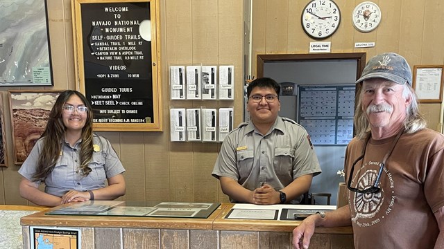 Park Rangers in front of Visitor Center