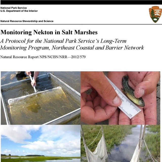 Screenshot of nekton monitoring protocol cover page