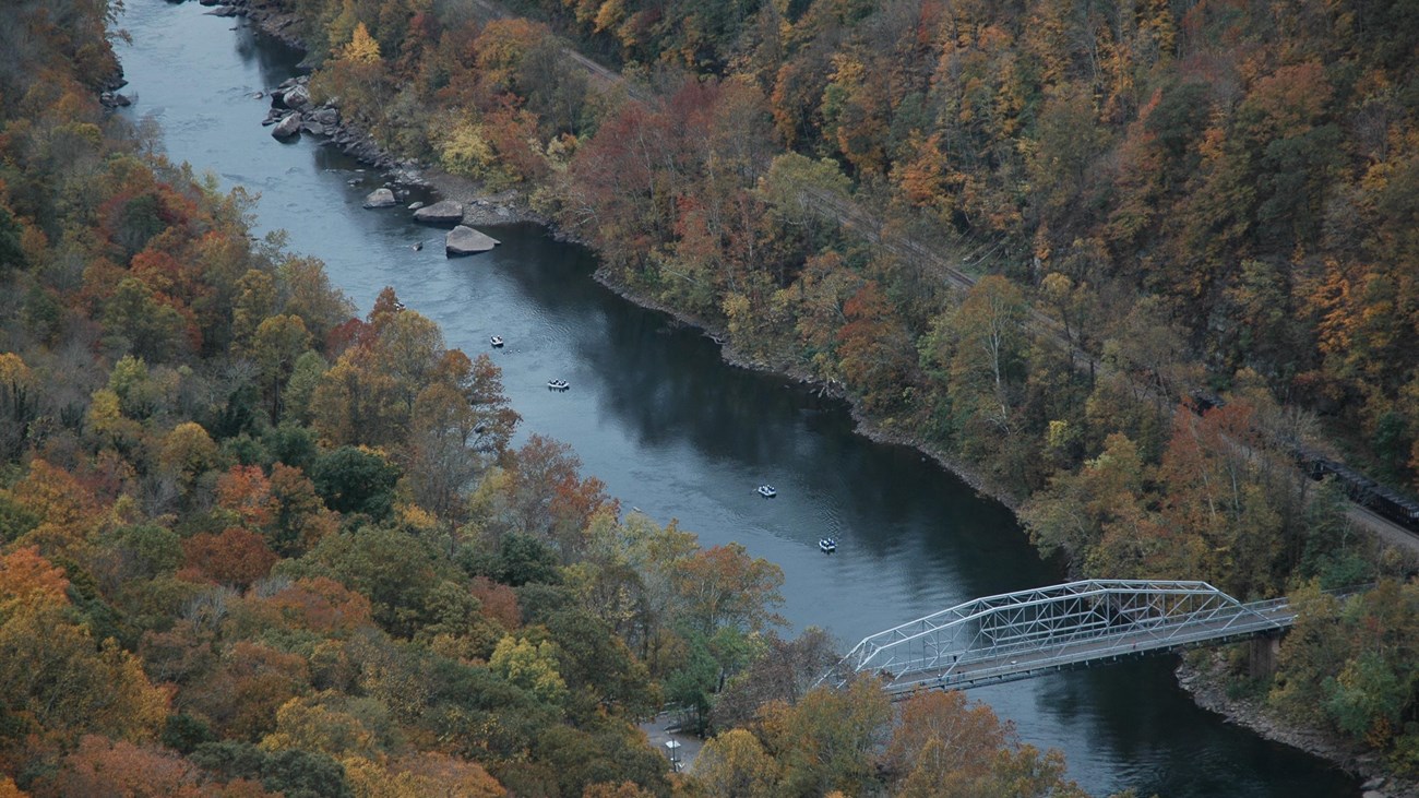 bridge at bottom of gorge