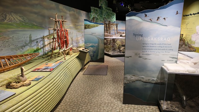 Inside the Northwest Arctic Heritage Center Interpretive Center