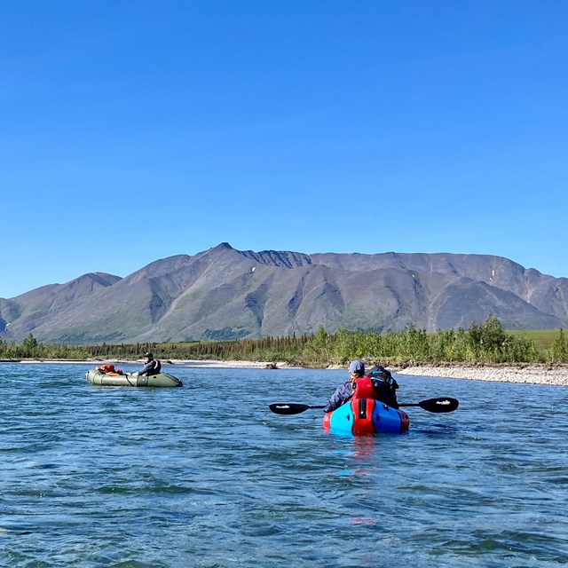 two visitors on the kelly river