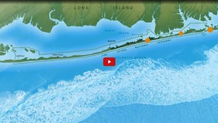 Screenshot from a video of a map of Fire Island 