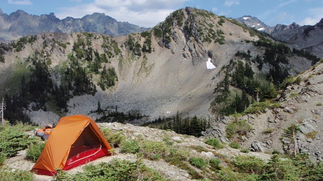 Tent camping in the Wilderness