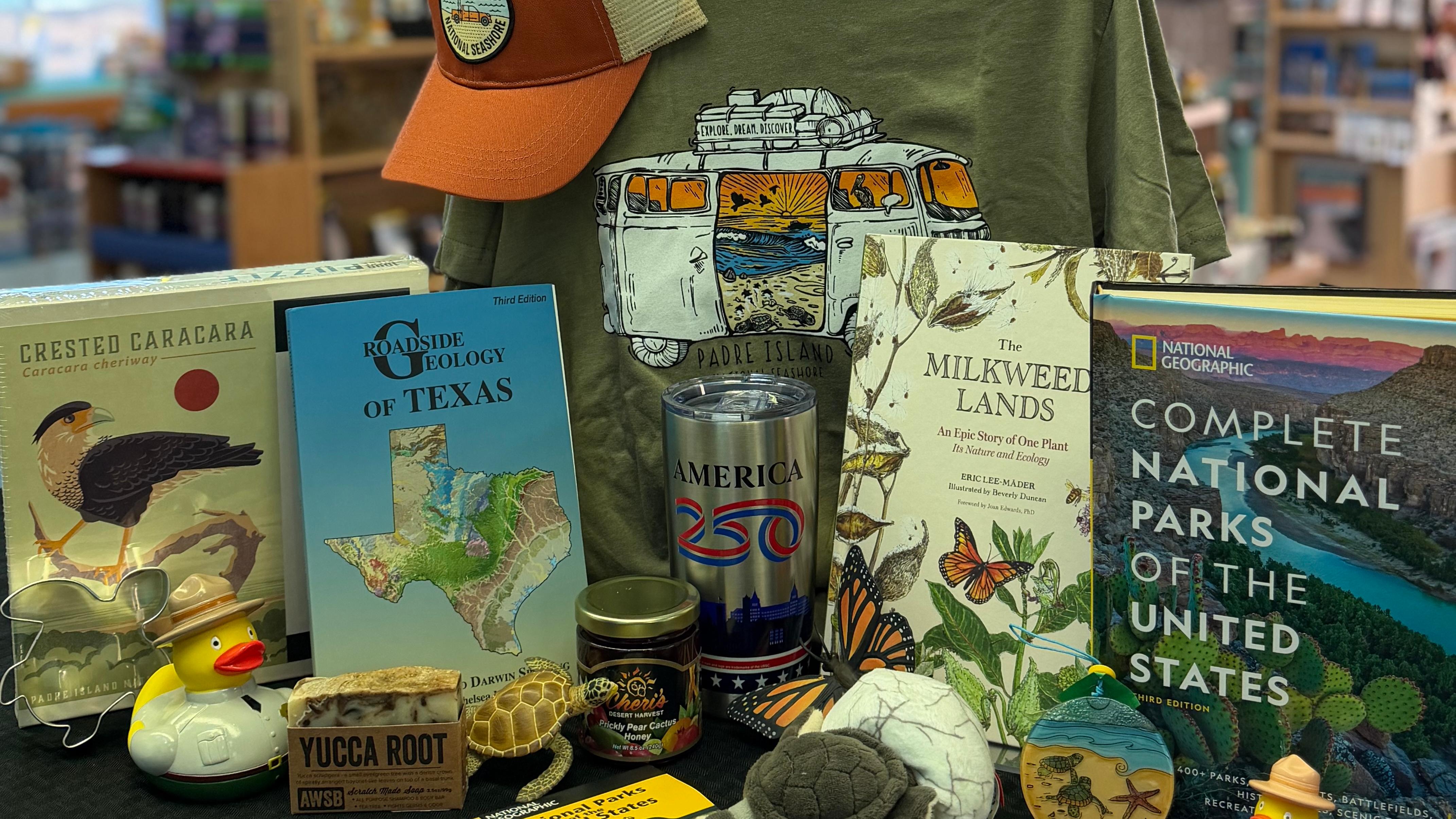 An assortment of gifts and souvenirs. 