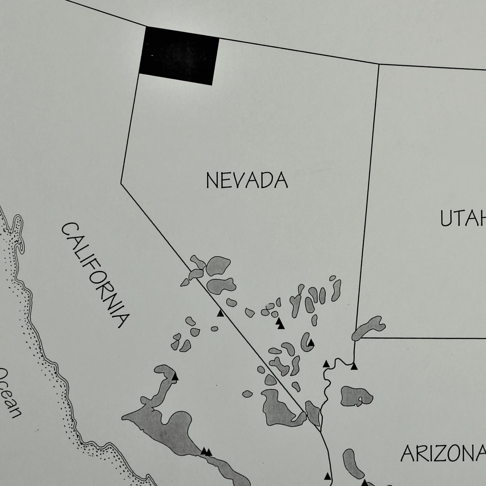 Protoyucca shadishi distribution map