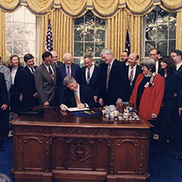 Signing the California Desert Protection Act