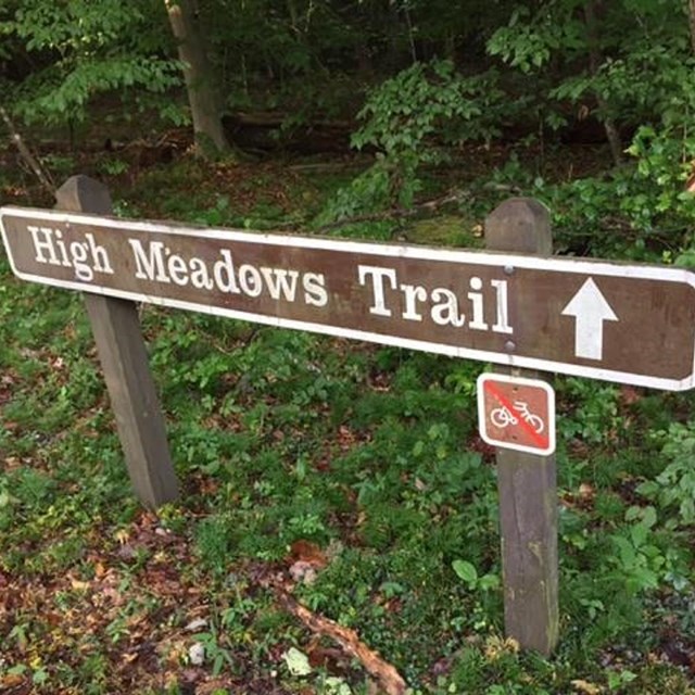 High Meadows Trail sign