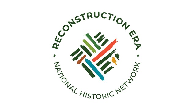 Collage of African American congressmen with The Reconstruction Era National Historic Network title