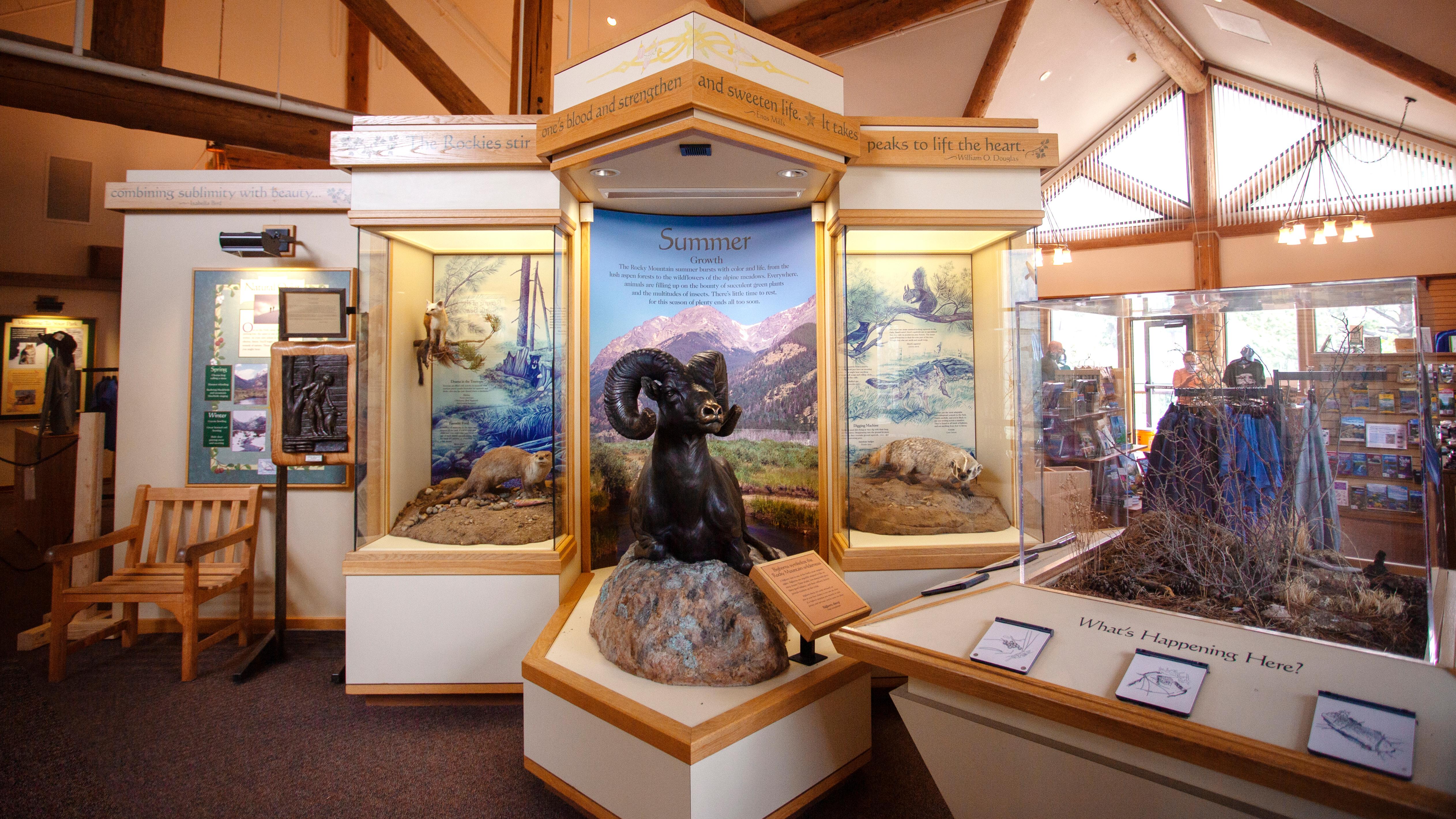 Explore interpretive displays inside the park's visitor centers 