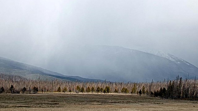 View of Snow and Mist over the Kawuneeche Valley
